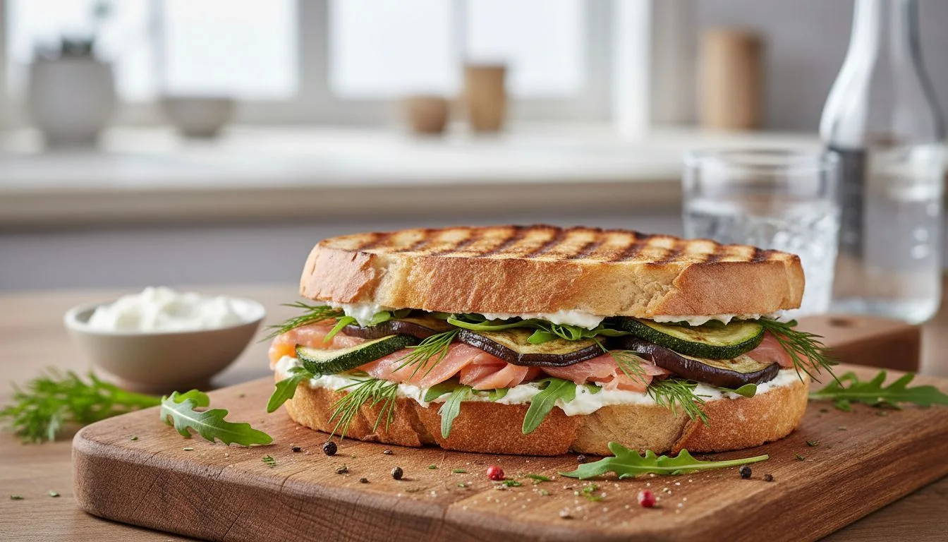 Panini s rybou a zeleninou